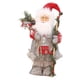 thumbnail image 2 of Muñeco de Papá Noel de pie de 32 cm (12,6 pulgadas) para decoración navideña de mesa y repisa Abrigo gris, 2 of 9