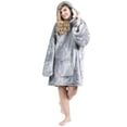 thumbnail image 1 of Safdie & Co. Couverture Jeté à Capuche Hoodzy Ultra Doux Gris, 1 of 3