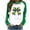 01#Green, variant on St Patricks Day Sweatshirt Women Shamrock Long Sleeve Shirt Casual Crewneck Pullover Adies Bow Print Tops St Patrick's Day Shirt