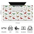 thumbnail image 5 of Long Mouse Pads for Desk,White Cartoon Dinosaurs Leaves Pattern Desk Mats on Top Of Desks, Desk Mouse Pad Extra Large with 3mm Non-Slip Base and Stitched Edge for Gaming,Office,Work,Home 47.3"x23.6", 5 of 6