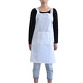 thumbnail image 1 of Inteprter Delantal completo impermeable Chef de cocina plástico sin mangas delantales simples hogar práctico ayudante para cocinar carpintería Organizadores de utensilios de cocina Blanco 80x75cm Inteprter HA073413-01, 1 of 6