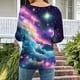thumbnail image 4 of Tejiojio Womens Summer Crew Neck Casual T Shirt 3/ Length Sleeve Blouses Tops Athletic T-Shirt for Women Graphic S-3XL, 4 of 7
