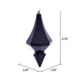 thumbnail image 2 of Vickerman 8" Black Candy Finish Diamond Finial Ornament, Pack of 2, 2 of 3