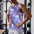 thumbnail image 5 of Pofeuu flower crystal Skull Print Men's Workout Tank Tops Sleeveless Muscle Gym Shirt Quick Dry-4X-Large, 5 of 7