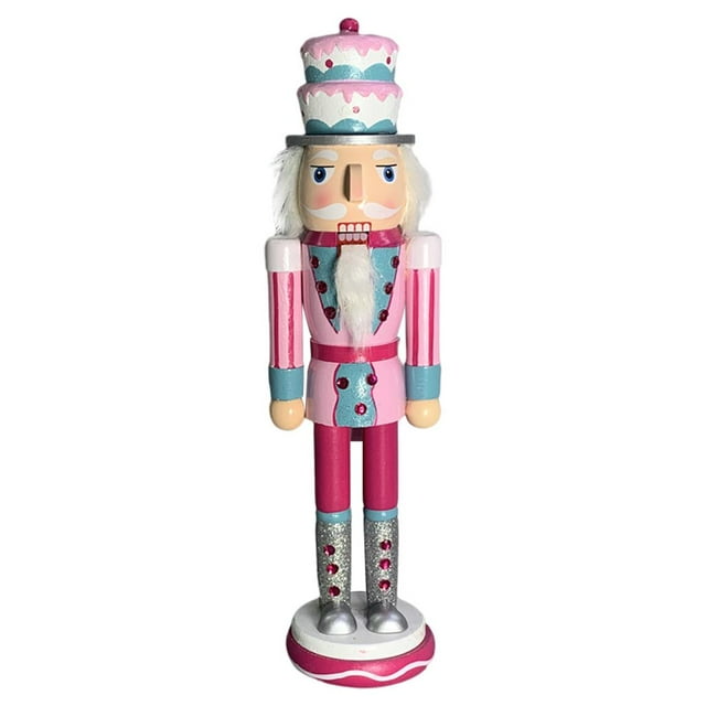 Estatua de marioneta de cascanueces navideña de hobbiewoo, figura de soldado de madera, muñeca para el hogar Pastel