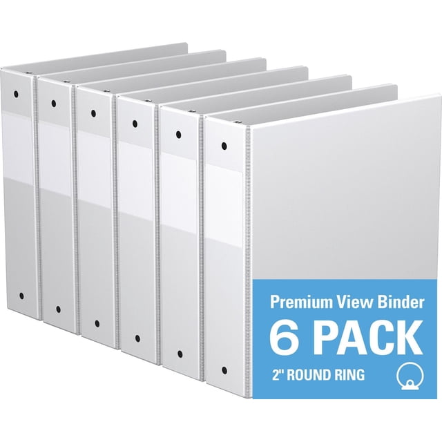 Davis Group, Premium Economy, Round Ring, Binder, 6 Pack, 2"