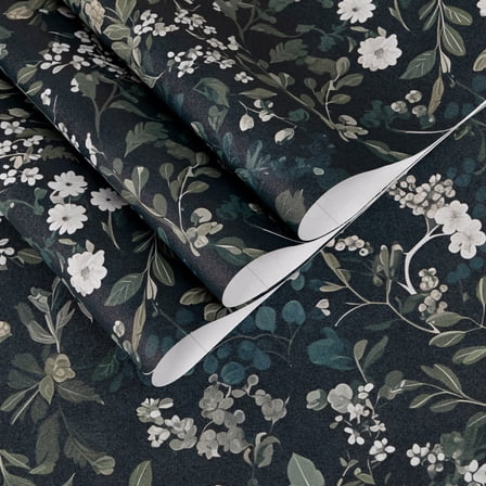 UMIGGEE Floral Wallpaper Peel and Stick Floral Wall Wallpaper Self Adhesive Flower Wallpaper Contact Paper 17.3-in x 118-in Home Decor Wall Covering Old Furniture Renovation