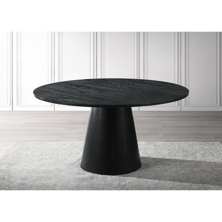 Ebony round dining table deals
