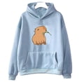 thumbnail image 3 of Sudadera con capucha con estampado de carpincho divertido para mujer/hombre, camisetas de dibujos animados Kawaii, sudadera para niñas, jerséis con capucha gráficos Harajuku de moda Unisex, 3 of 4