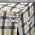 thumbnail image 4 of Retro Dog Crate Cover, Dog Portraits in Glasses Geek Animals Nerd on Tartan Style Checkered Inspired, Easy to Use Pet Kennel Cover Small Dogs Puppies Kittens, 7 Sizes, Grey Pale Yellow, by Ambesonne, 4 of 6