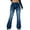Dark Blue, variant on Women's Jeans High Rise Bootcut High Waist Pocket Wide Leg Flared Skinny Button Trousers