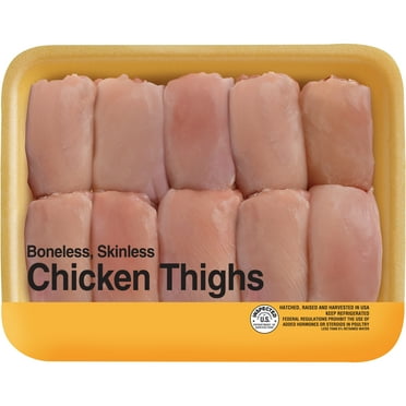 Freshness Guaranteed Boneless Skinless Chicken Thighs, 2.75 - 4.0 lb Tray