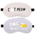 thumbnail image 1 of Bangcool 2PCS Sleeping Mask Creative Cartoon Eye Mask Eye Cover Eye Blinder with Ice Pack, 1 of 10