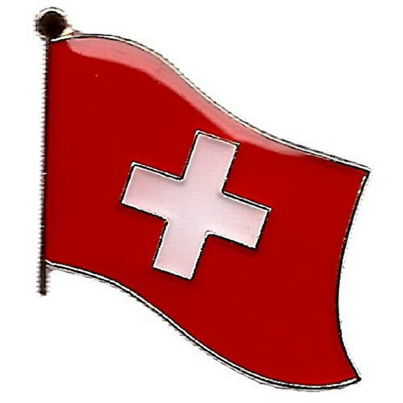 Pack of 50 Switzerland Flag Lapel Pins, Swiss Pin Badge