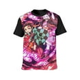 thumbnail image 3 of Demon Slayer Shirts Men's Short Sleeve Printed T-Shirt Graphic Comfortable Tee Tops Summer Blouse 2XL, 3 of 5