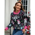 thumbnail image 4 of IFFEI Chandail de Noël Laid pour Femmes Imprimé Original Col Rond Festival, 4 of 7