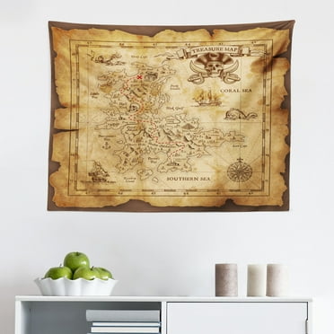 Winter Tapestry, Snow Flakes Floating in The Frosty Air Orderly Repeated Artwork, Fabric Wall Hanging Decor for Bedroom Living Room Dorm, 2 Sizes, Pale Sky Blue and Pale Blue, by Ambesonne