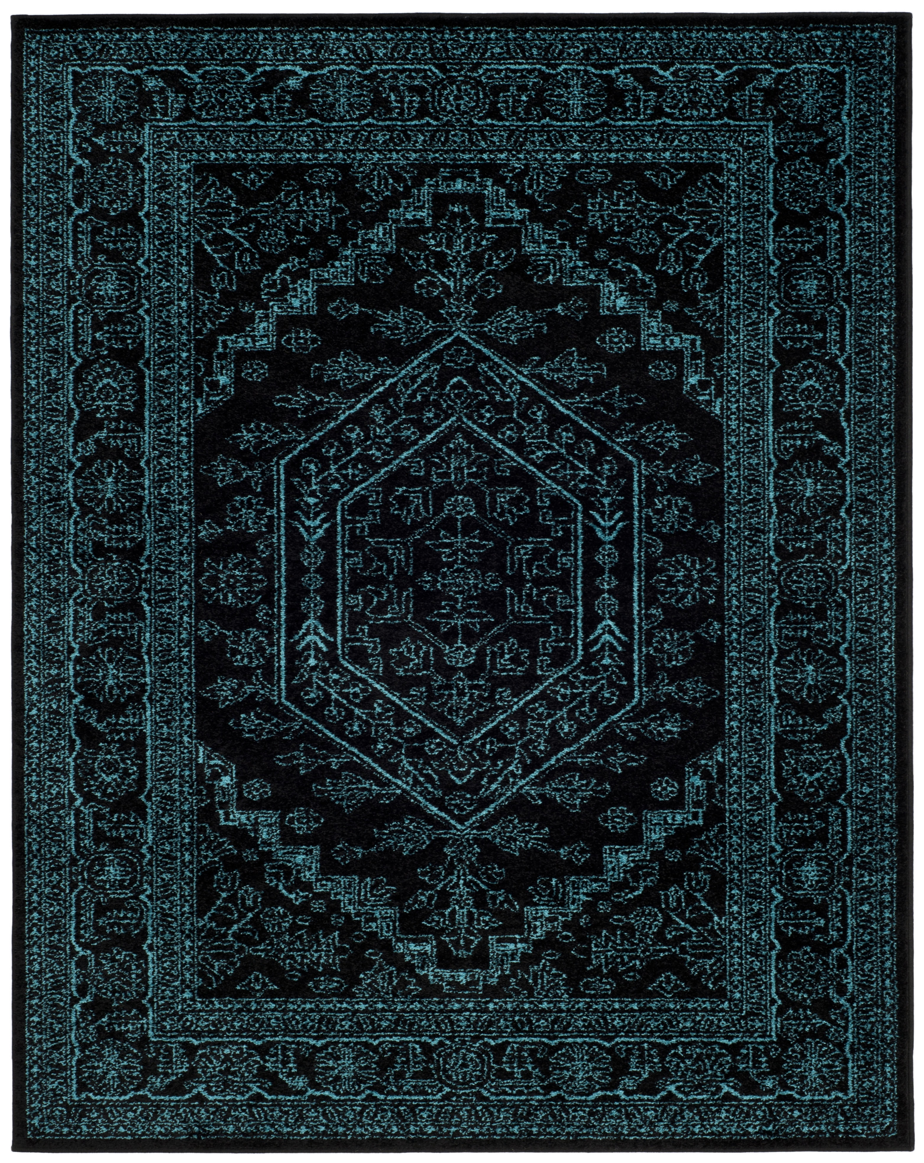 Safavieh Adirondack Xavier Oriental Area Rug, Black/Teal, 10' x 14'
