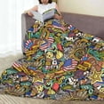 thumbnail image 6 of Honeii USA 1 Print Fleece Blanket - Throw Blanket for Bed, Sofa, Couch, Camping, and Travel , Microplush Ultra Soft Warm Blanket-60"x50", 6 of 7