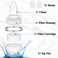 thumbnail image 7 of Yalumo Bath Filter for Tub, Bath Water Filter with 10 Stages & 6000 Gallons, Bathtub Filter for Tub Faucet, Hard Water Softener, Removes Chlorine and Improves Hair, Skin & Nails, White, 7 of 7