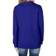 thumbnail image 3 of Xuanfei Women Let It Be Letter Print Daisy Graphic Lapel Quarter Zip Sweatshirt Top, 3 of 7