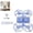 Blue, variant on Drone-Style LED Ceiling Fan Light, E27 Socket Fan Lamp with Extension Rod & Remote, 3 Color Modes for Bedroom, Living Room & Home