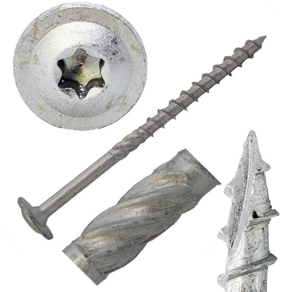 (100) #14 x 3-1/2" Construction Lag Screws Structural CTX Timber Star Drive Type 17 Pt