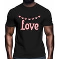 thumbnail image 2 of Camisetas casuales de manga corta con texto de amor para San Valentín para hombre, camisetas gráficas, 2 of 8