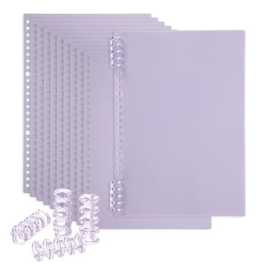 Uxcell 12 Pack Binding Covers, B5(10.3x7.2 Inch) 22 Mil Plastic Notebook Covers Sheets with Binding Comb for Book Report Presentation, Light Purple