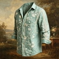 thumbnail image 2 of Vetsdori Mens Summer Collar Shirts Long Sleeve Button down Work, Big and Tall Breathable Casual Stylish Graphic Tops for Men, 2 of 6