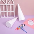 thumbnail image 3 of 2 conos sólidos blancos hechos a mano para manualidades infantiles, accesorios para el hogar, cono para Navidad., 3 of 7