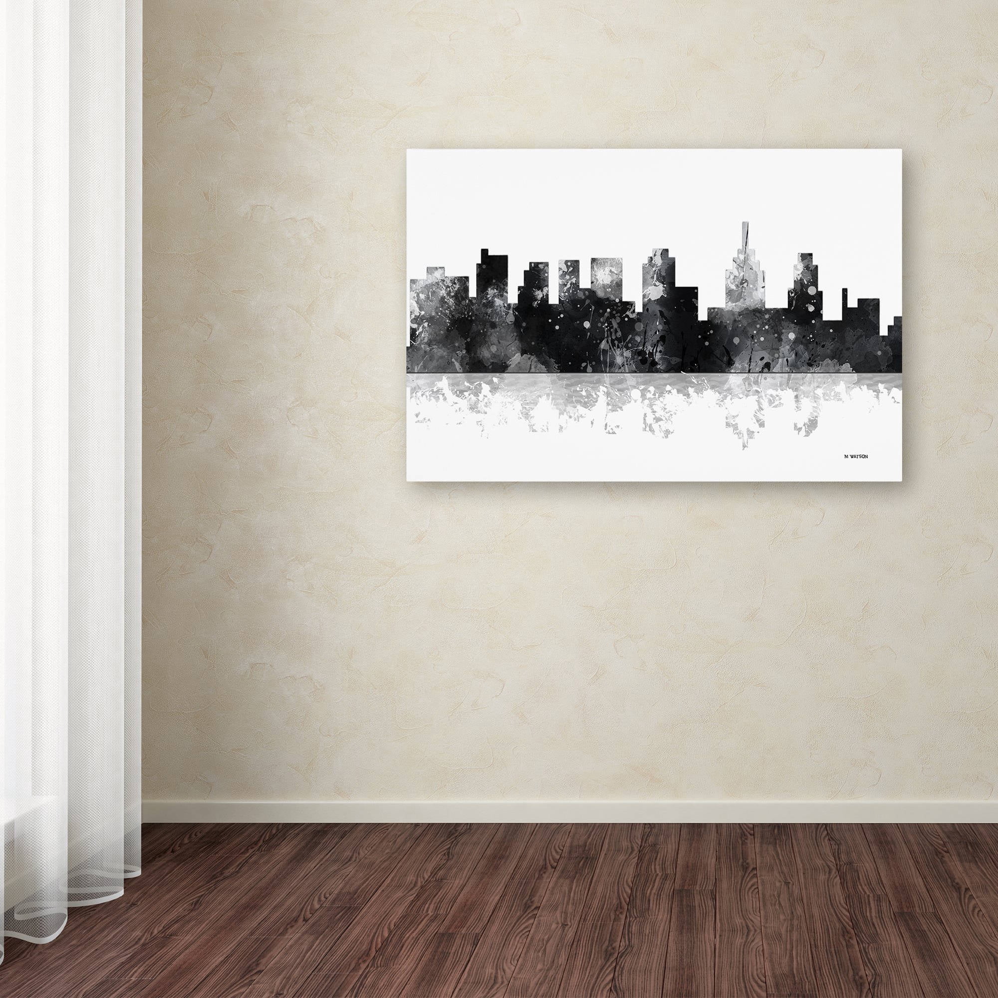 Trademark Fine Art "Philadelphia Skyline BG-1" Canvas Art by Marlene Watson
