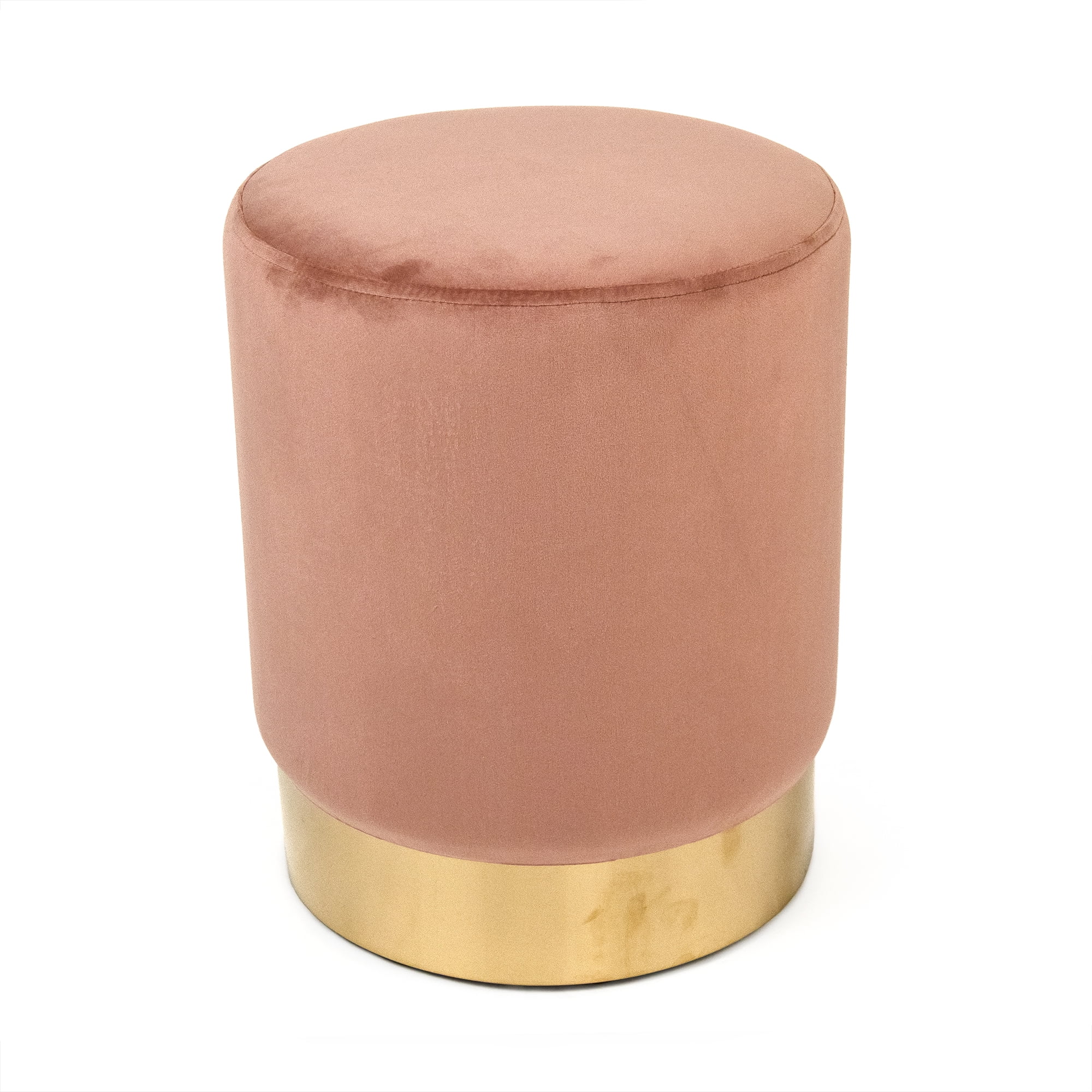 Rose Pink Velvet Stool
