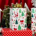 thumbnail image 3 of Christmas Wrapping Paper Roll - Skating Santa and Trees & Red Polka Dot Reversible Gift Wrap Design for Christmas, New Year Celebration, Holiday - Mini Roll - 17 Inch x 33 Feet, 3 of 12