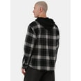 thumbnail image 3 of No Boundaries Men's & Big Men's Polar Fleece Hooded Button Up Jacket, Sizes XS-5XL, 3 of 5