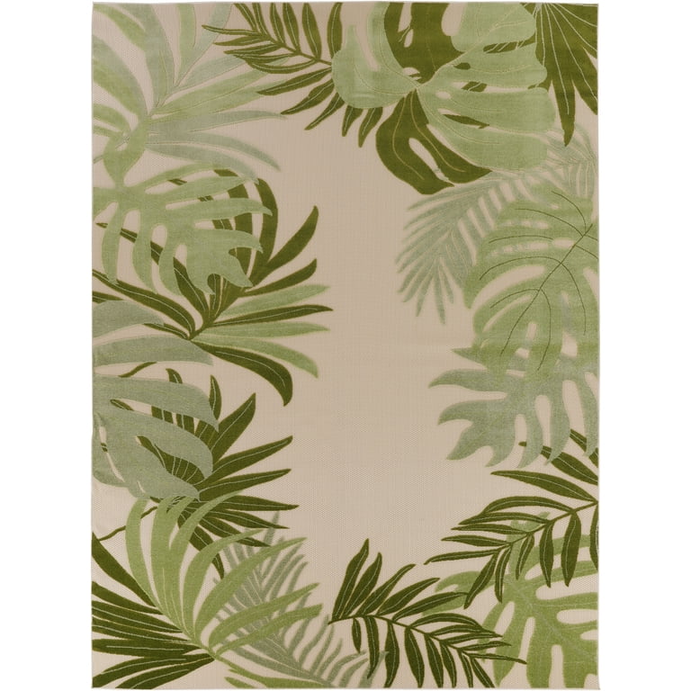 Nourison Aloha Indoor/Outdoor Ivory Green 10' x 14' Area Rug
