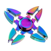 Rainbow Chameleon Split Quad Metal EDC Fidget Spinner