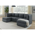 thumbnail image 2 of Oadeer Home 106" Fabric Modern Symmetrical Modular Corner Sectional with Ottoman, 2 of 9