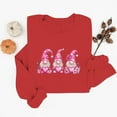 thumbnail image 5 of Women's Valentine's Day Heart Graphic Sweatshirt - Plus Size Crewneck Long Sleeve Love-Themed Pullover, Cute Gnome & Heart Print Casual Tops for Date Night & Gifts, 5 of 6