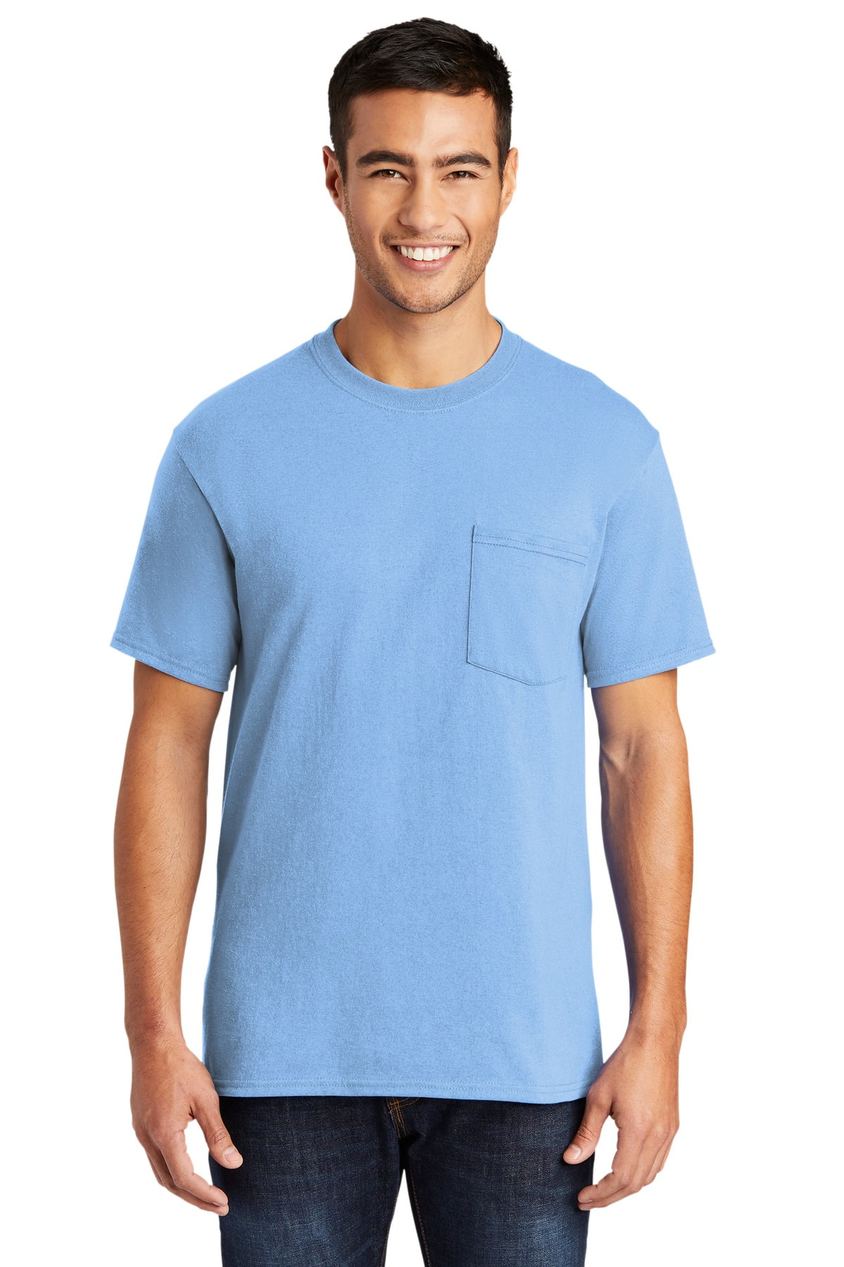 Port & Company Mens 50/50 Cotton/Poly T Shirt with Pocket