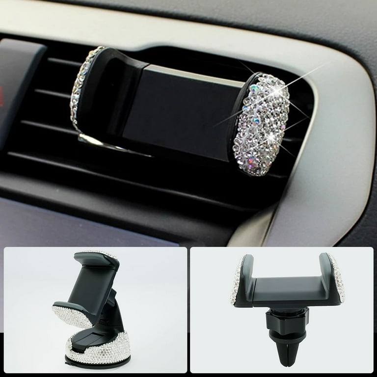 Sutowe 15Pcs Car Accessories for Women Interior Bling Dual USB Car