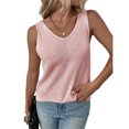 thumbnail image 1 of Camisetas sin mangas de punto con cuello en V, sin mangas, Color puro y elegante, suéter para mujer amigable con la piel, chaleco para fiesta, salida de compras, 1 of 6