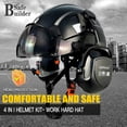 thumbnail image 2 of Casco de seguridad SAFEBUILDER Industrial con orejeras con visera, color negro, 2 of 8