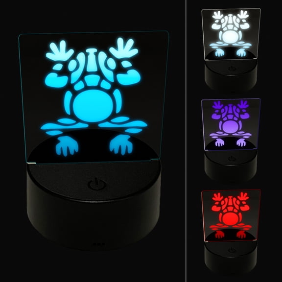 Southwestern Style Tribal Frog Toad LED Night Light Sign 3D Illusion Desk Nightstand Lamp