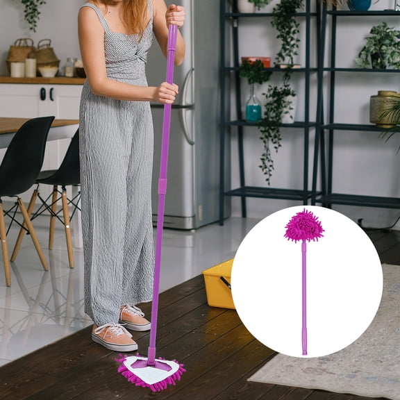 LEORX Telescopic Handle Mop with Super Absorbent Chenille for Floor Cleaning