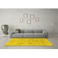 thumbnail image 3 of Ahgly Company Indoor Square Oriental Yellow Traditional Area Rugs, 3' Square, 3 of 4