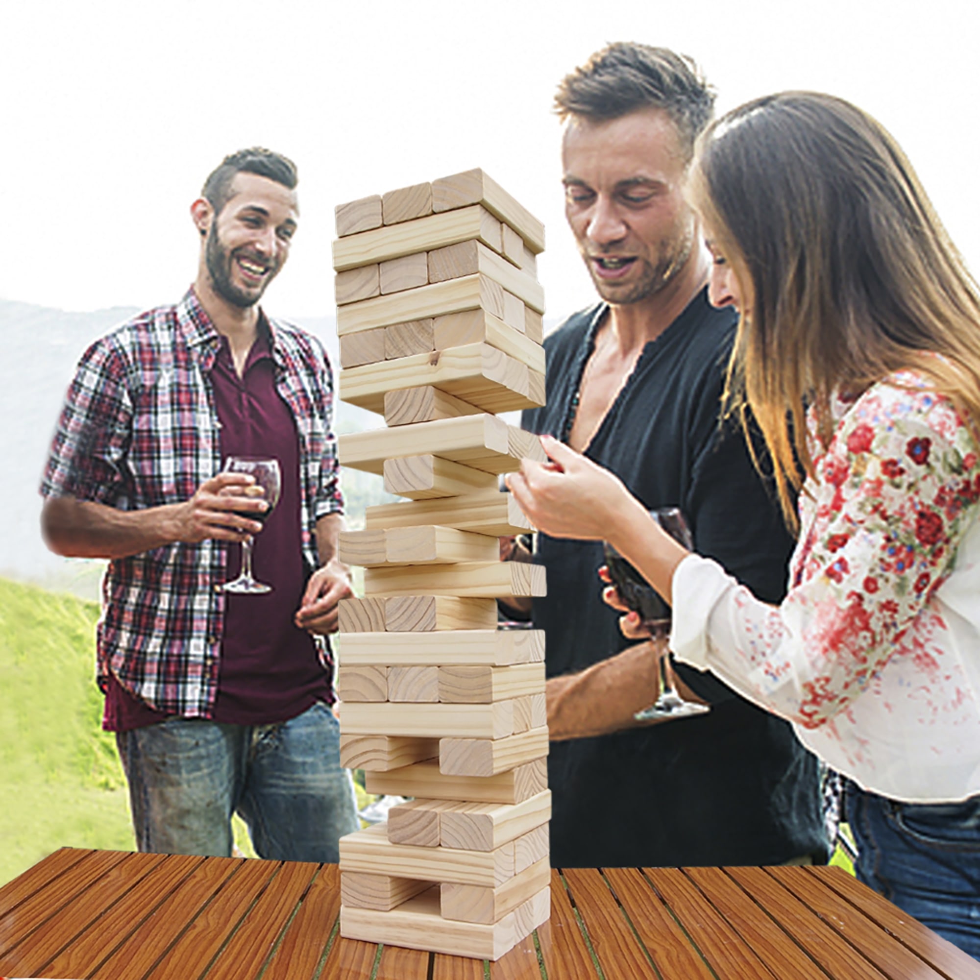 Trimate Tumbling Tower Large 54-Block Stacking Game photo 8