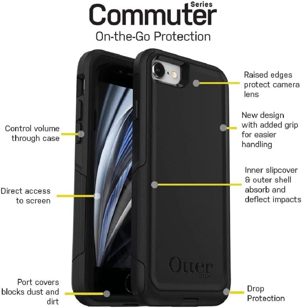 OtterBox Commuter Series Case for iPhone SE 3rd and 2nd gen and iPhone 8/7 Only - Non-Retail Packaging - Bespoke Way