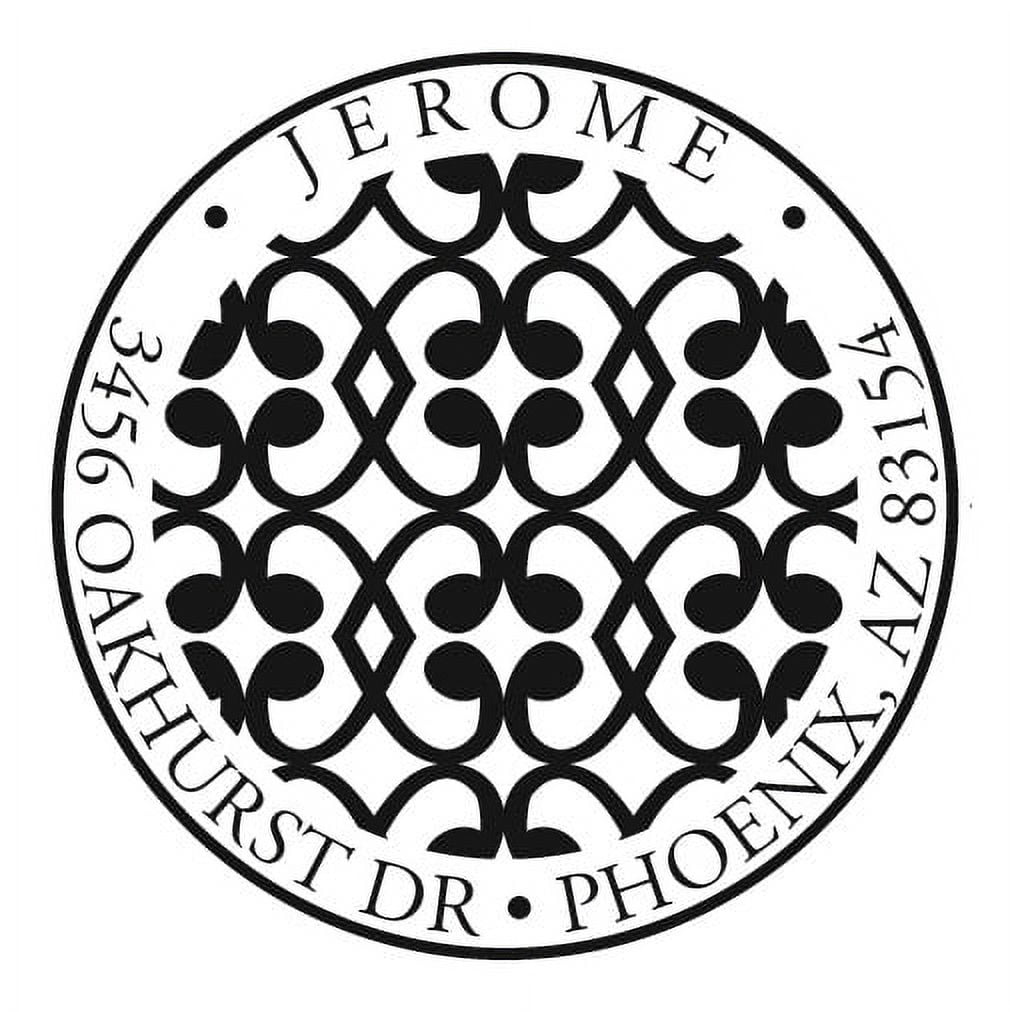 Personalized Round Self-Inking Rubber Stamp - The Jerome