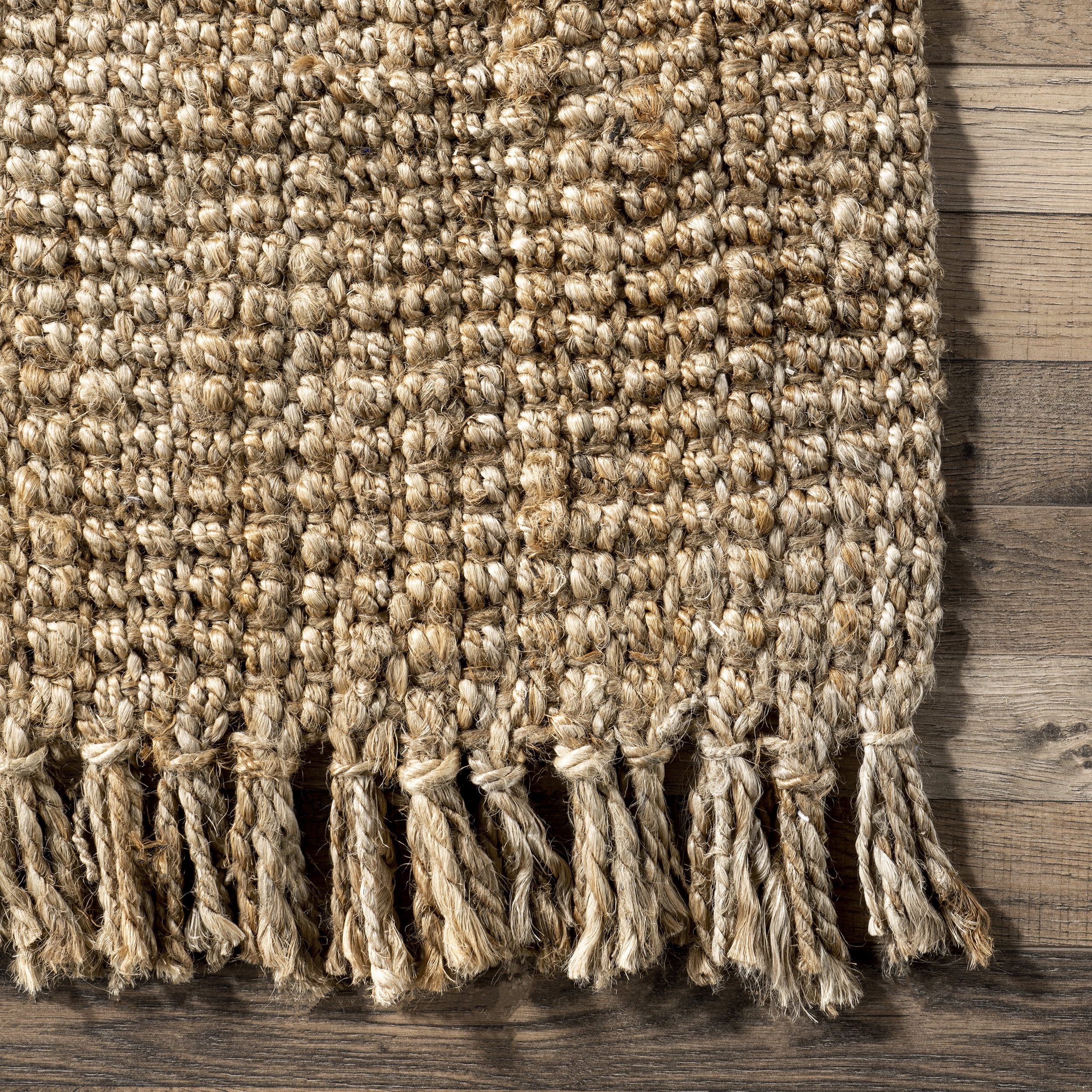 nuLOOM Daniela Chunky Jute Natural 4' x 6' Farmhouse Area Rug